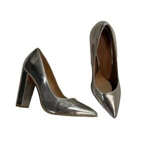 ASOS Phantom silver pointed toe wedge heels size 5.5